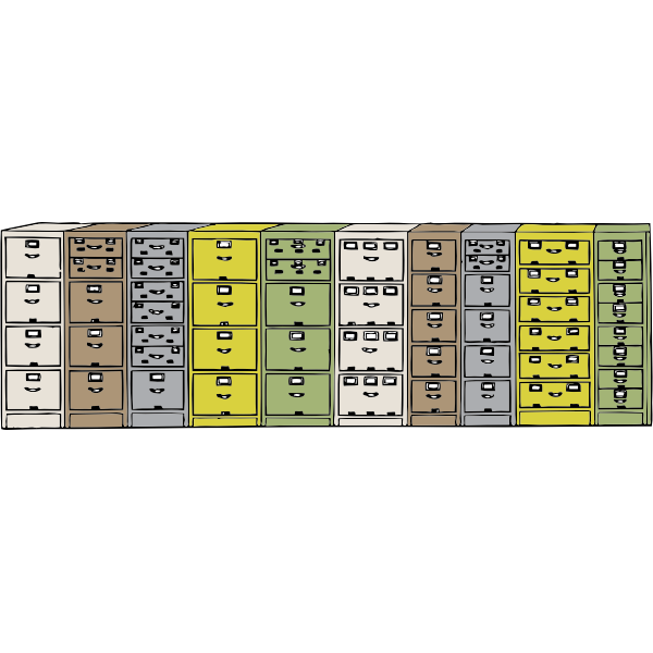 SVG Vertical filing cabinets vector image