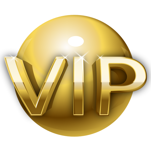 SVG Very important person gold sign vector image