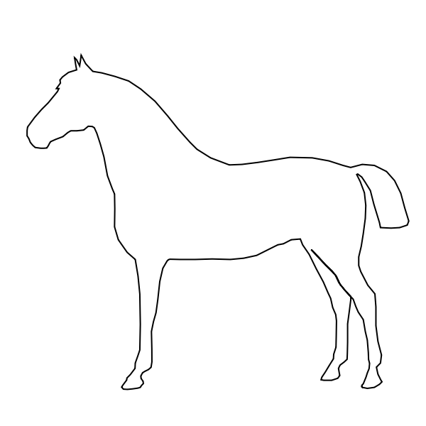SVG Very simple horse vector image
