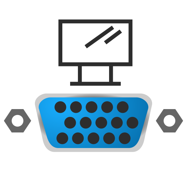 SVG VGA port icon vector image