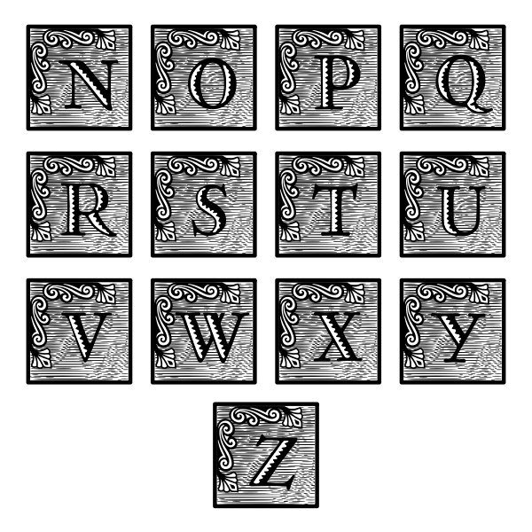 SVG Victorian drop caps