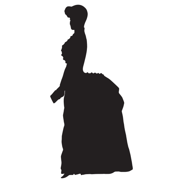 SVG Victorian lady image