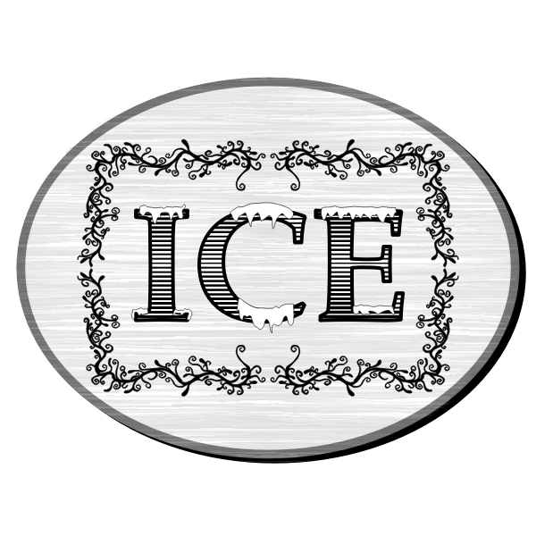 SVG Victorian style ice sign vector image