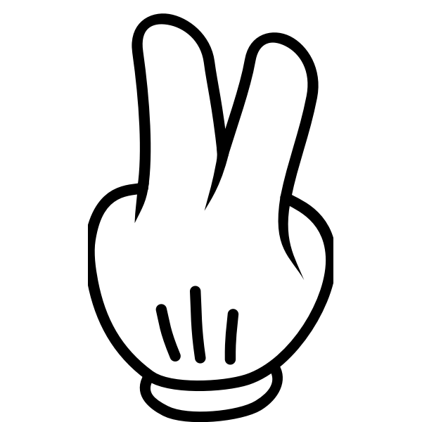 SVG Victory sign with fingers