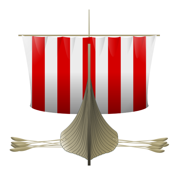 SVG Viking Longship vector art