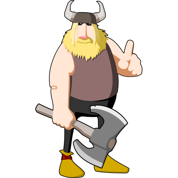 SVG Viking warrior vector image