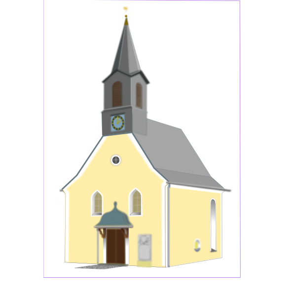 SVG Village church vector drawing