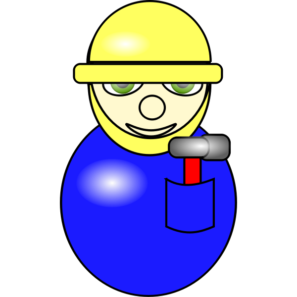 SVG village people construction worker