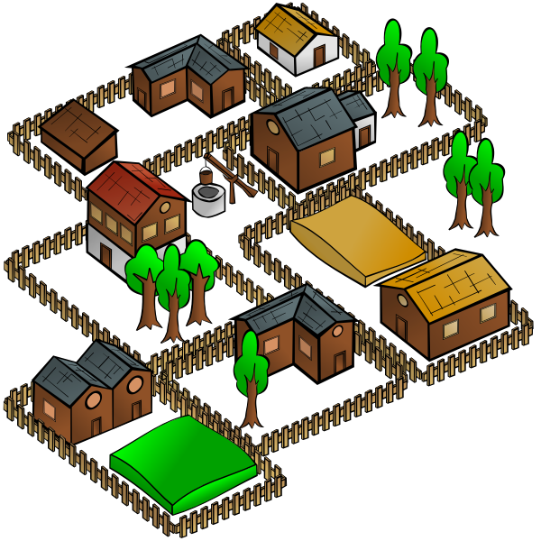 SVG Village vector map symbol