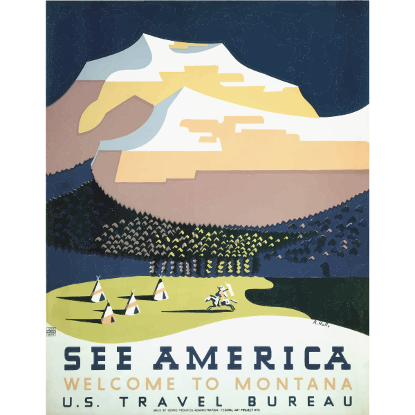 SVG Vintage ad of Montana
