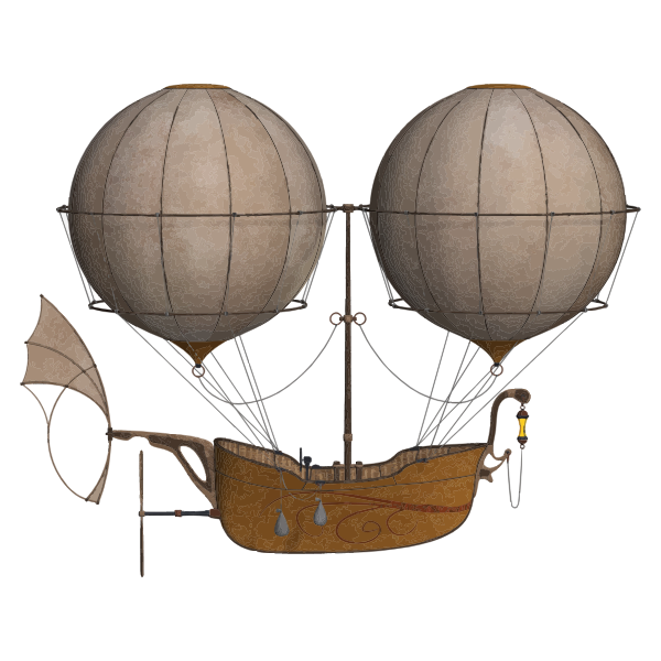 SVG Vintage air ship