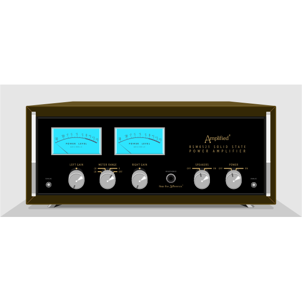 SVG Vintage amplifier vector image