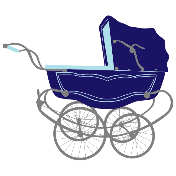 SVG Vintage baby stroller