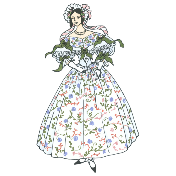 SVG Vintage ball gown
