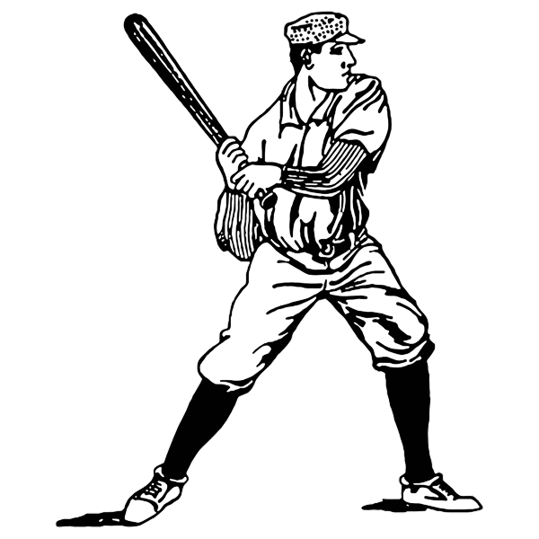 SVG Vintage baseball player