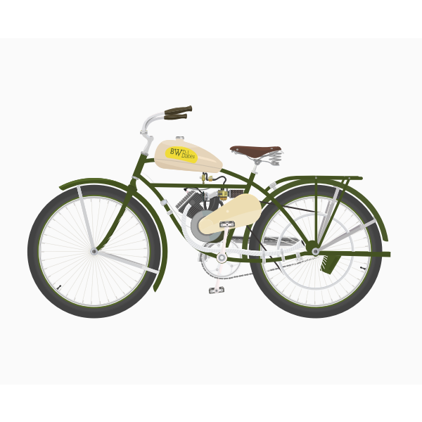 SVG Vintage bicycle with motor