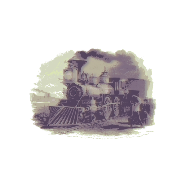 SVG Vintage blue train