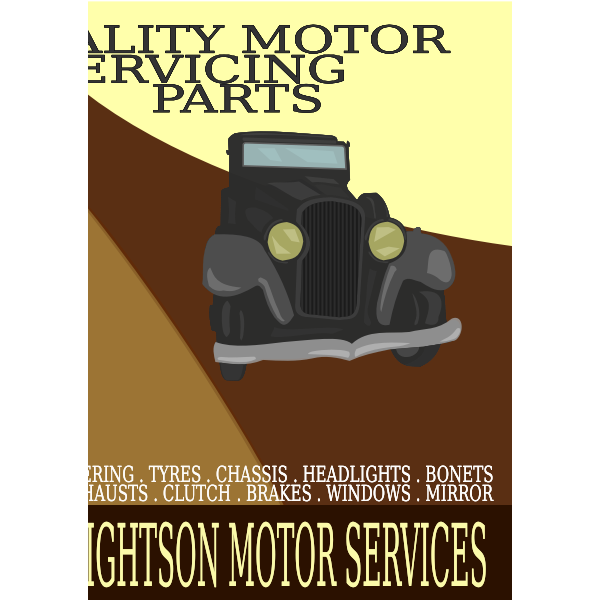 SVG Vintage car poster vector image