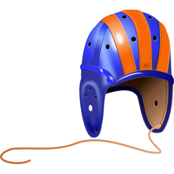 SVG Vintage college rugby helmet vector illustration