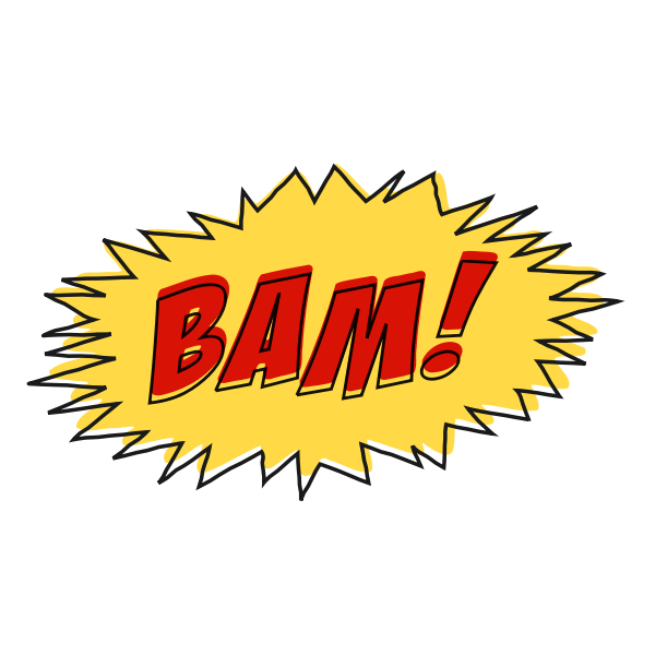 SVG Vintage comic BAM sound effect