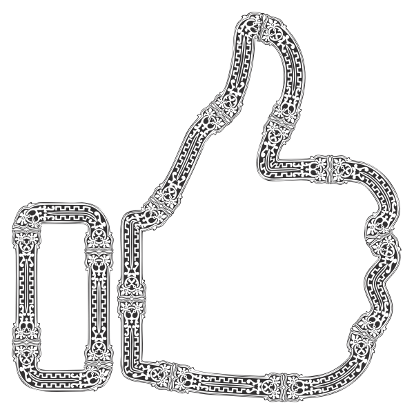 SVG Vintage decorative thumbs up