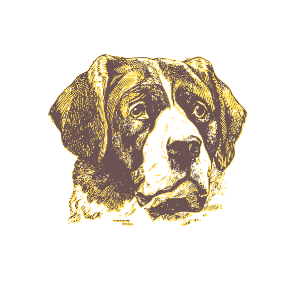 SVG Vintage dog039s head