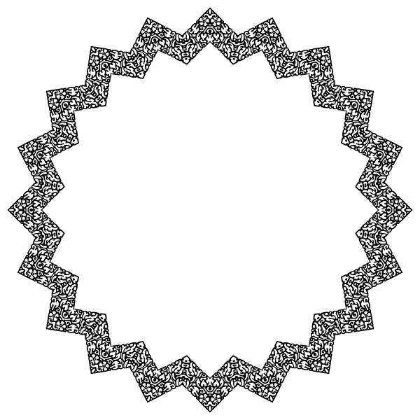 SVG Vintage empty starry frame