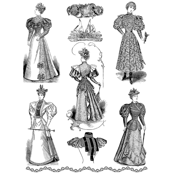 SVG Vintage Female Fashion
