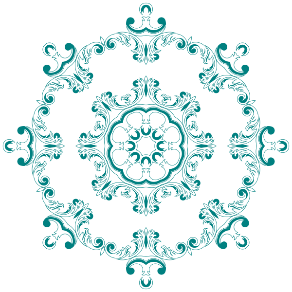 SVG Vintage floral design vector drawing