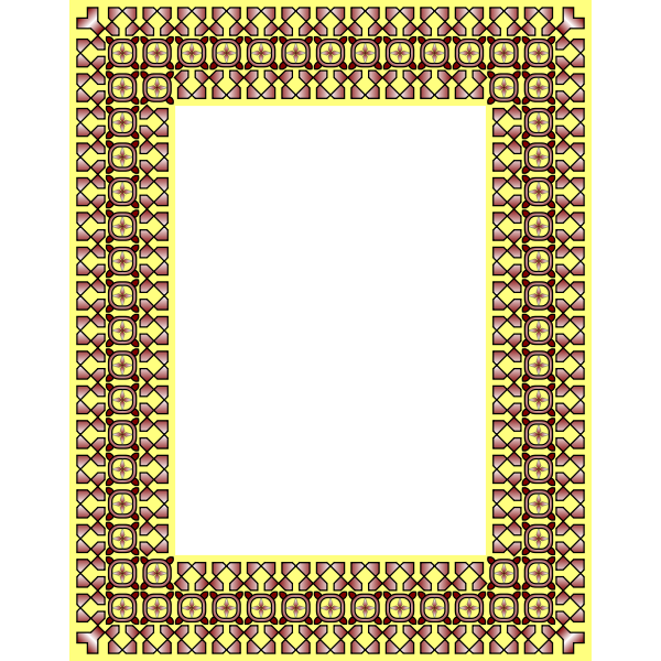 SVG Vintage Frame yellow