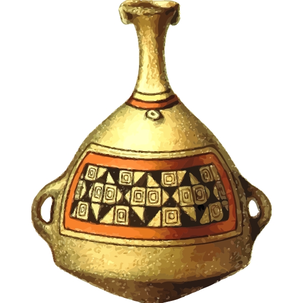 SVG Vintage golden pot