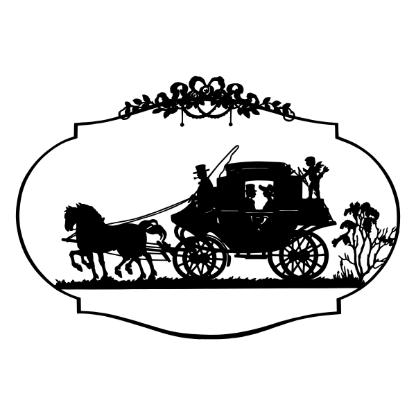 SVG Vintage horse and carriage
