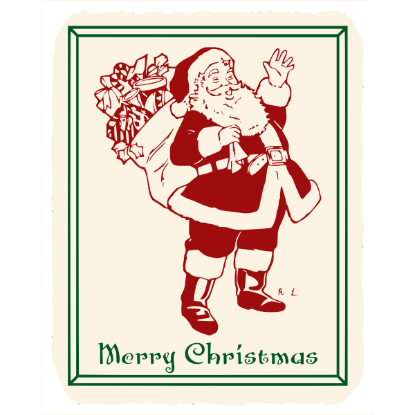 SVG Vintage Kris Kringle poster