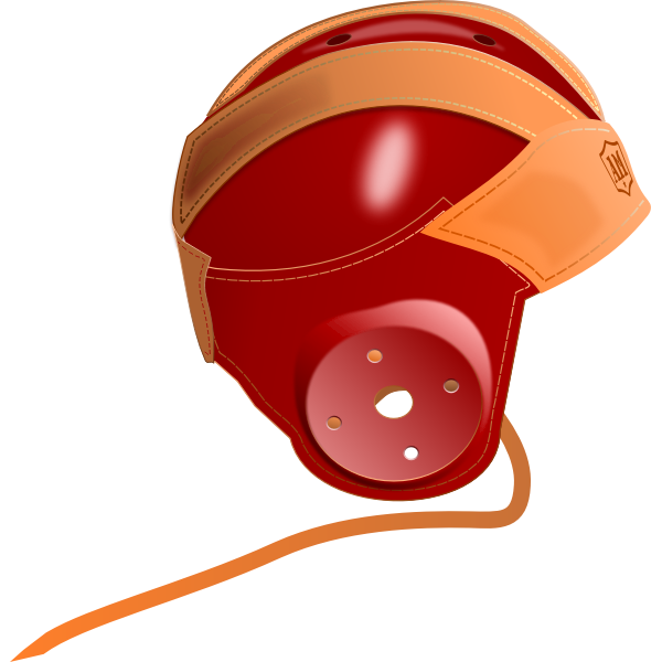 SVG Vintage leather football helmet vector image