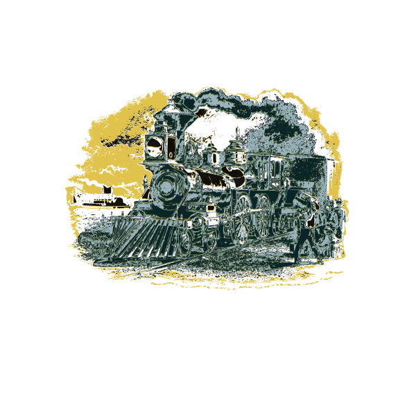SVG Vintage locomotive vector image