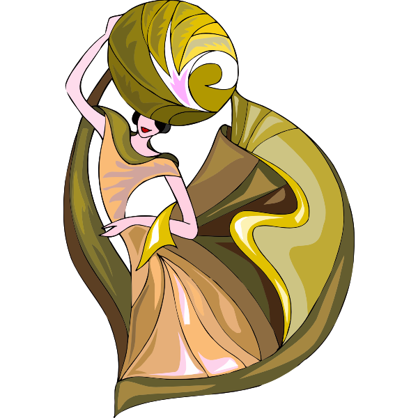 SVG Vintage model sketch