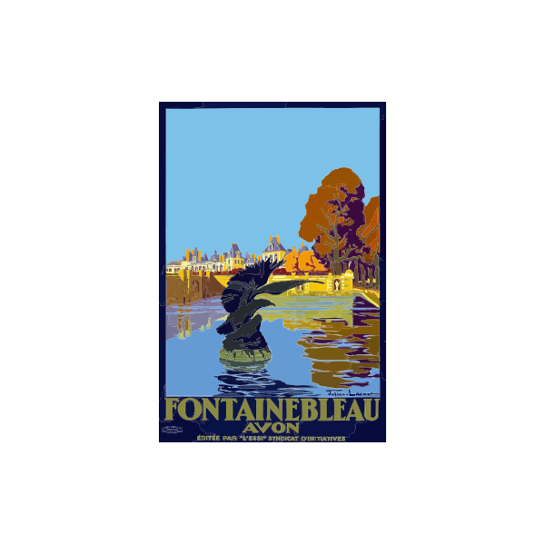 SVG Vintage poster of France