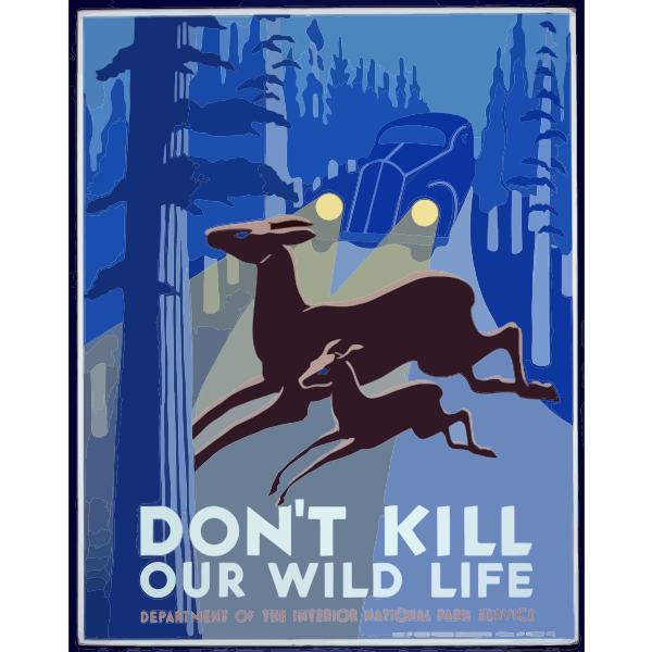 SVG Vintage Poster Promoting Wildlife Preservation