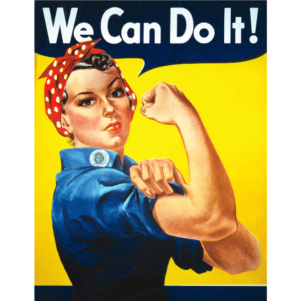 SVG Vintage poster with Rosie The Riveter