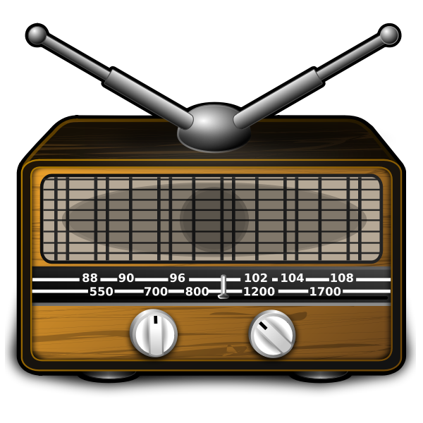 SVG Vintage radio vector image