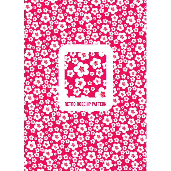 SVG Vintage rosehip pattern