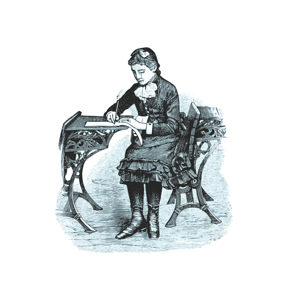 SVG Vintage school girl