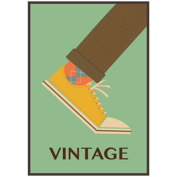 SVG Vintage shoe vector image