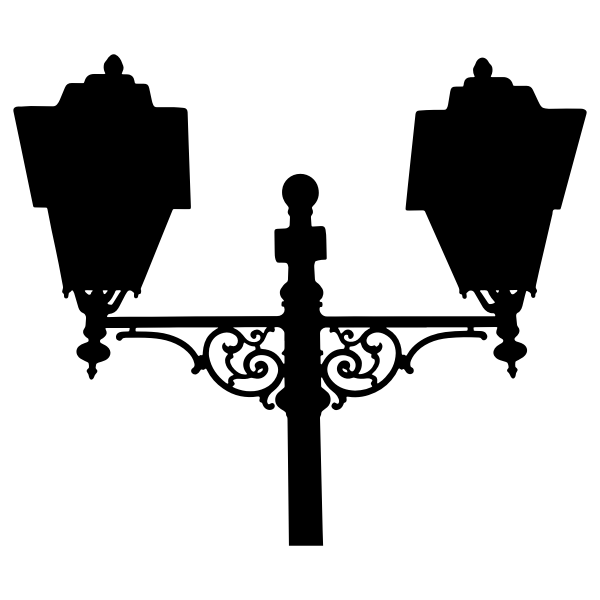 SVG Vintage Street Lamp Silhouette
