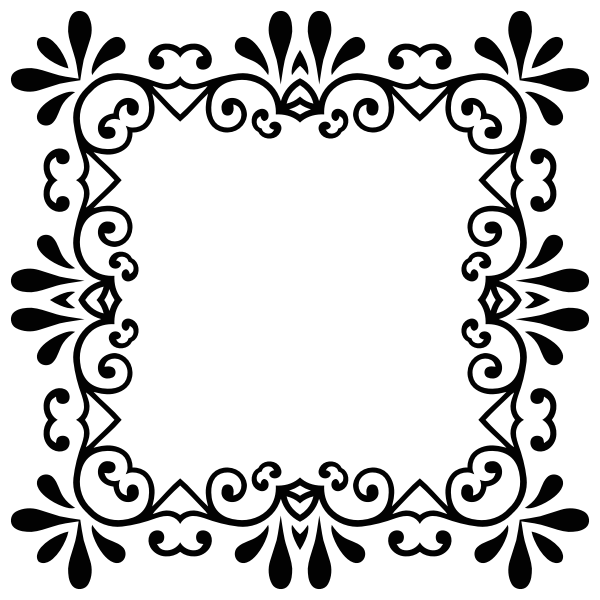 SVG Vintage-style flowery garnishment