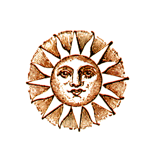 SVG Vintage sun vector image