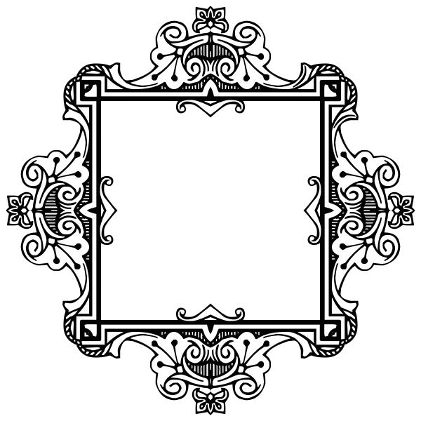 SVG Vintage symmetric frame vector image