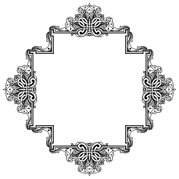 SVG Vintage symmetric ornamental frame
