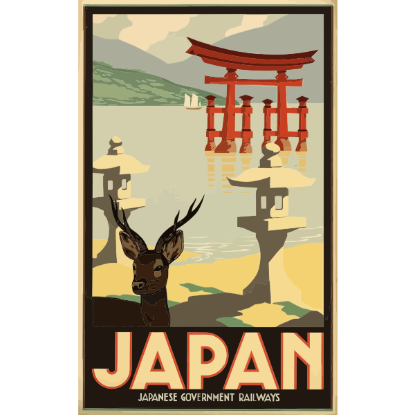 SVG Vintage tavel poster of Japan