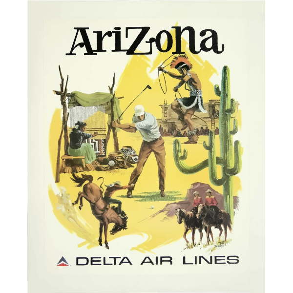 SVG Vintage travel poster Arizona